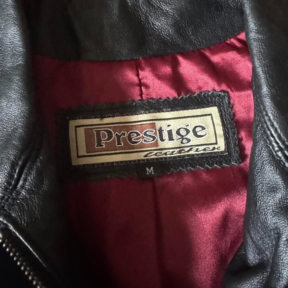 Vintage Y2K‎ Prestige Real 100% Leather Jacket Size Women’s Medium - Picture 3 of 6